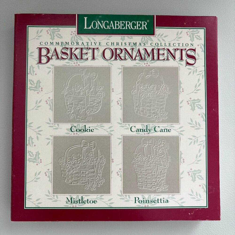 Vintage Longaberger Pewter Christmas Ornaments 1995